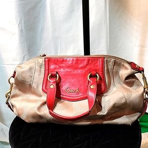 Authentic Coach OP Art 🎨 Dotted Ashley Hobo Handbag Unique Design